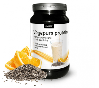 MyKETO MAXI Vegepure Protein Gym&Body mango-pomeranč a chia - vegan 600g